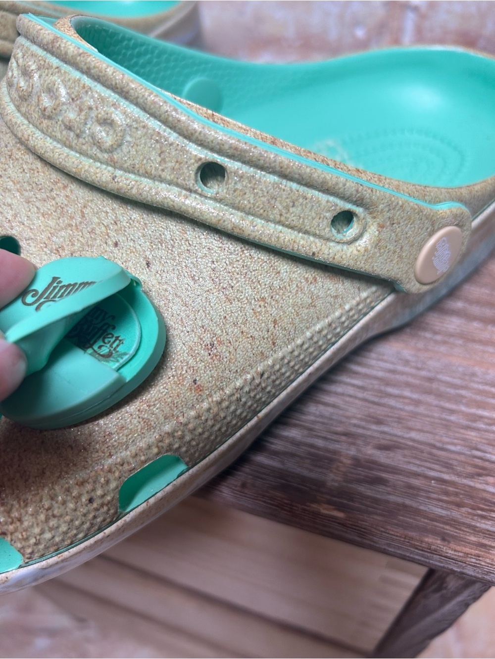 Crocs x Jimmy Buffett Margaritaville Clogs M7 W9 W/ Complete Jibbitz set - Picture 8 of 12